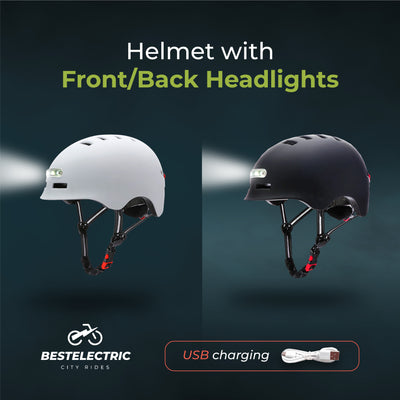 Helmet with Front/Back Headlights