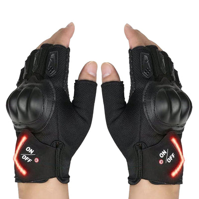 LED Turn Signal Half Finger Gloves 2023