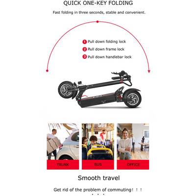 CoolFly-D10-2600w 52v- Dual Motor Folding Electric Scooter