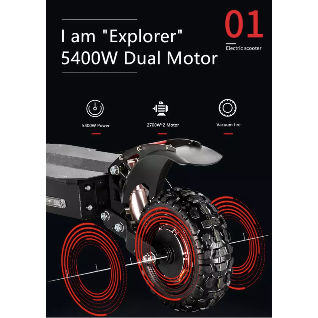 QUICKWHEEL-EXPLORER-5400W 60V Dual Motor Folding Electric Scoote